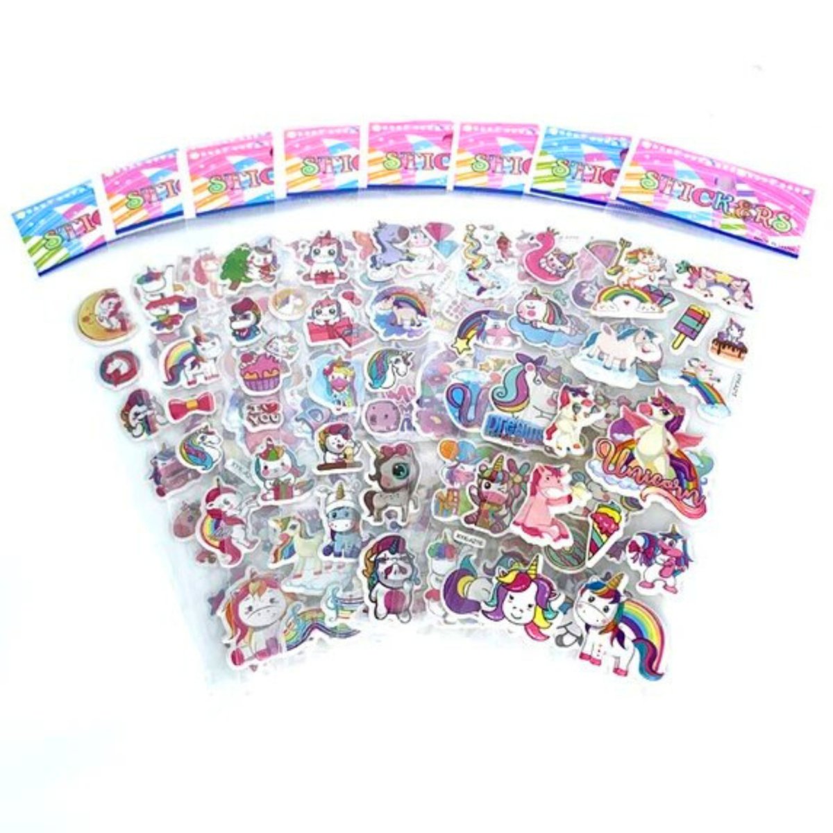 Unicorn Puffy Sticker Sheet - PoundToys